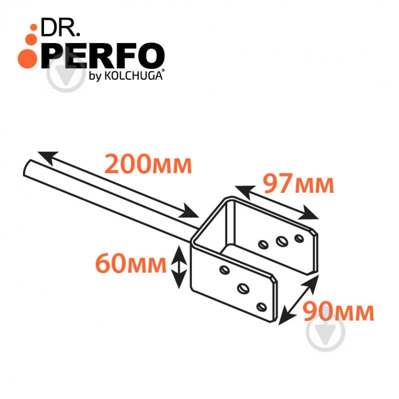 Опора колони 90x60x97мм 4мм - фото 3