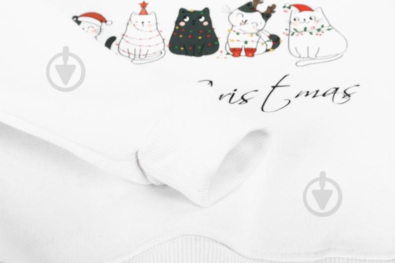 Свитшот унисекс Формат с начесом Рождественский Котики р.92 белый - фото 3 Свитшот унисекс Формат с начесом Рождественский Котики р.92 белый - фото 3