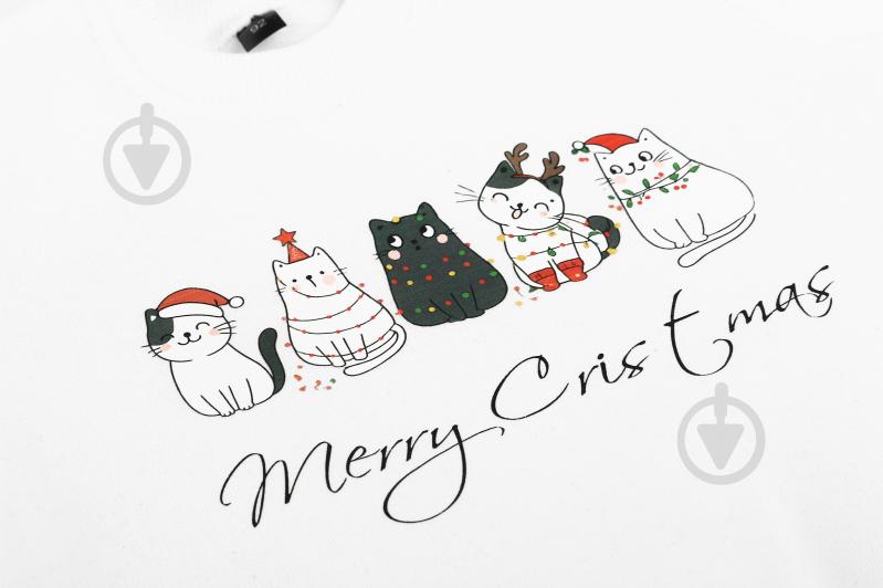 Свитшот унисекс Формат с начесом Рождественский Котики р.140 белый - фото 4 Свитшот унисекс Формат с начесом Рождественский Котики р.140 белый - фото 4