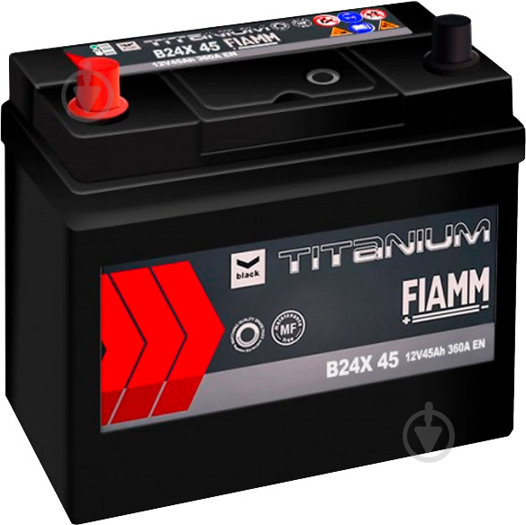 Акумулятор автомобільний Fiamm Titanium Black 45Ah 360A 12V «+» ліворуч (FIM 7905171) - фото 1