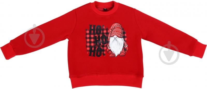 Свитшот унисекс Формат с начесом Рождественский Гном р.104 красный - фото 1 Свитшот унисекс Формат с начесом Рождественский Гном р.104 красный - фото 1