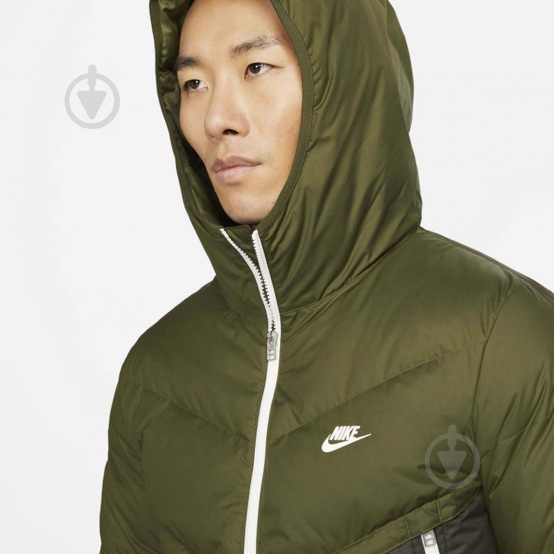 Куртка мужская Nike M NSW SF WINDRUNNER HD JKT DD6795-326 р.M зеленая - фото 3