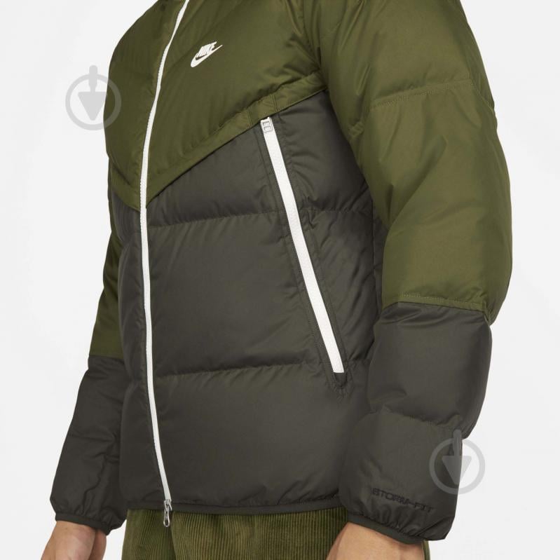 Куртка мужская Nike M NSW SF WINDRUNNER HD JKT DD6795-326 р.M зеленая - фото 4