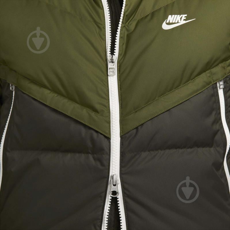 Куртка мужская Nike M NSW SF WINDRUNNER HD JKT DD6795-326 р.M зеленая - фото 5