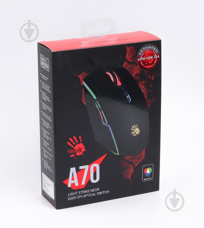 Миша A4Tech A70 Bloody (Matte Black) Optical 4000CPI - фото 7