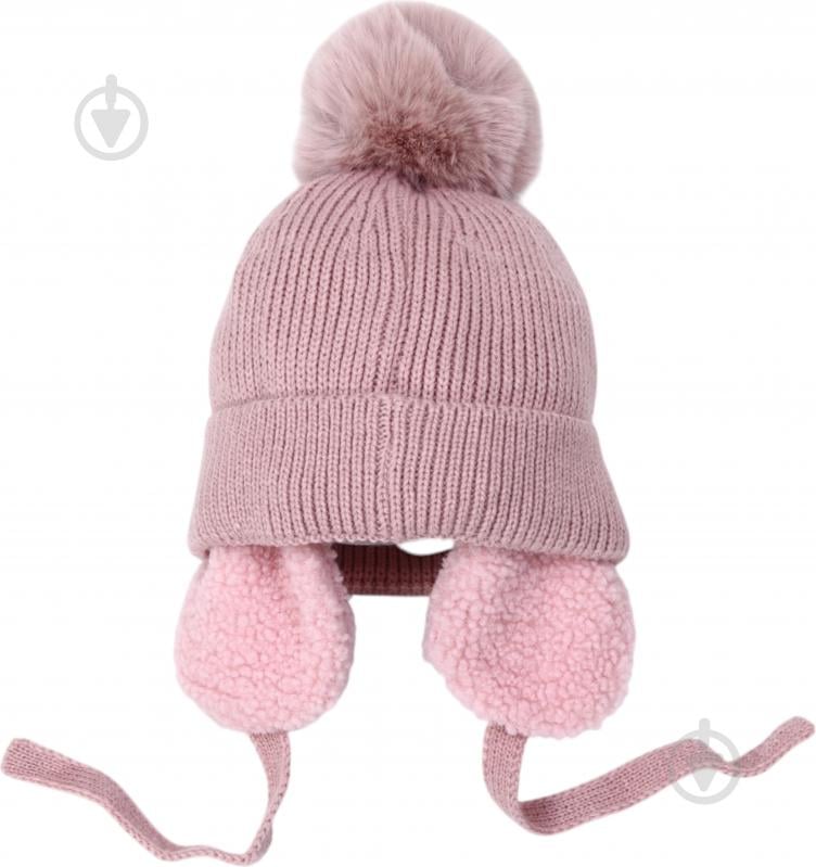 Шапка HW дитяча в'язана з мотузочками р.50-52 рожевий - фото 3