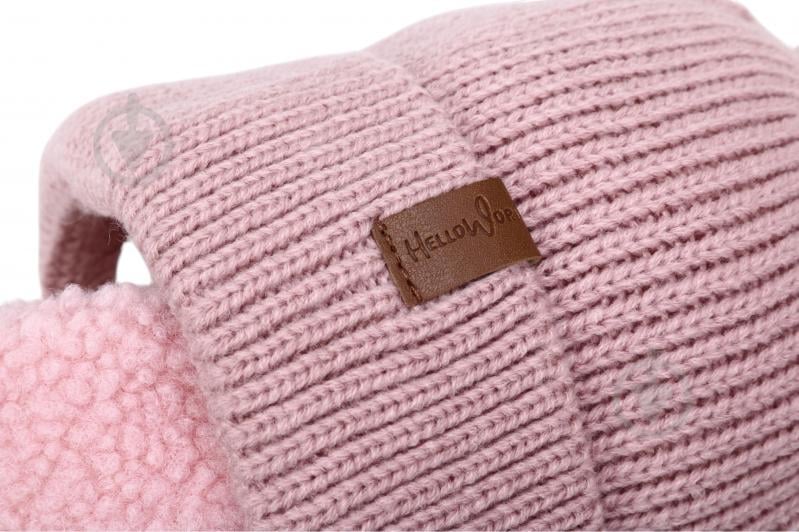 Шапка HW дитяча в'язана з мотузочками р.50-52 рожевий - фото 4