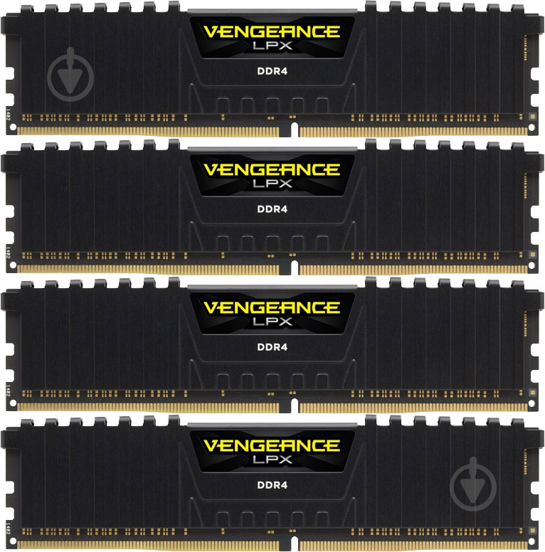 Оперативна пам'ять Corsair DDR4 SDRAM 16 GB (4x4GB) 2400 MHz (CMK16GX4M4A2400C14) - фото 1