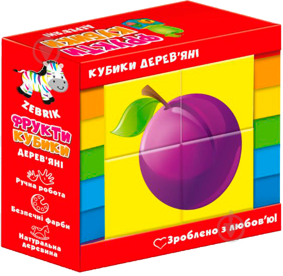 Кубики Vladi Toys Фрукты ZB1001-04 - фото 2