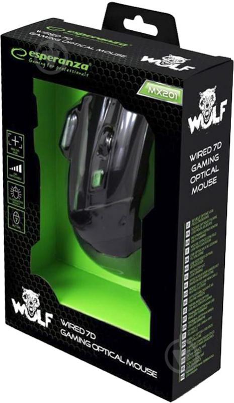 Мышь ESPERANZA MX201 Wolf green - фото 4