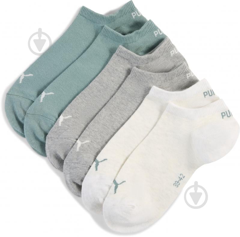 Носки Puma UNISEX SNEAKER PLAIN 3P 93862403 р.39-42 разноцветный - фото 1