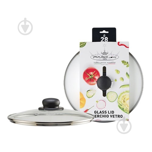 Крышка стеклянная Piardi Home CARDED 28 см COPV28ACCFAS - фото 1 Крышка стеклянная Piardi Home CARDED 28 см COPV28ACCFAS - фото 1