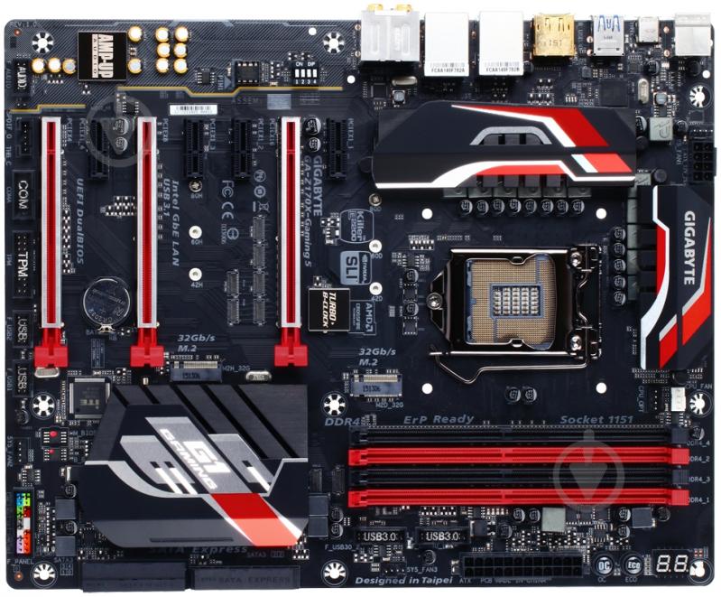 Материнская плата Gigabyte GA-Z170X-Gaming 5 (Socket 1151, Intel Z170, ATX) - фото 1