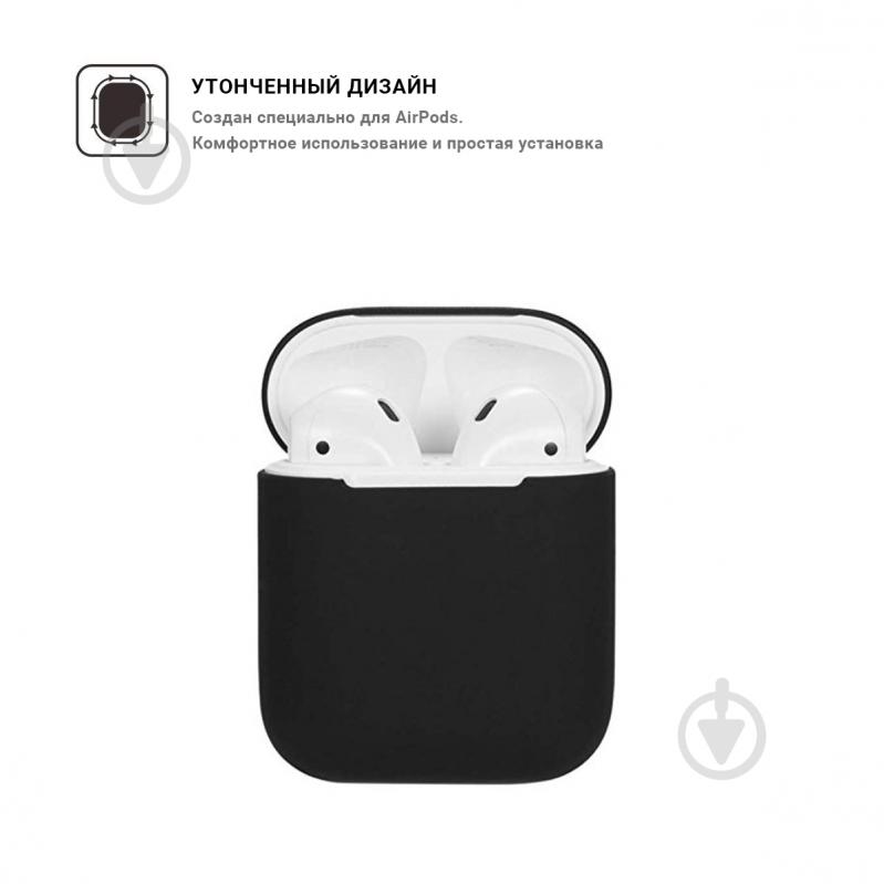 Чехол для наушников Armorstandart black ARM53573 Slim Case для Apple AirPods Black - фото 3