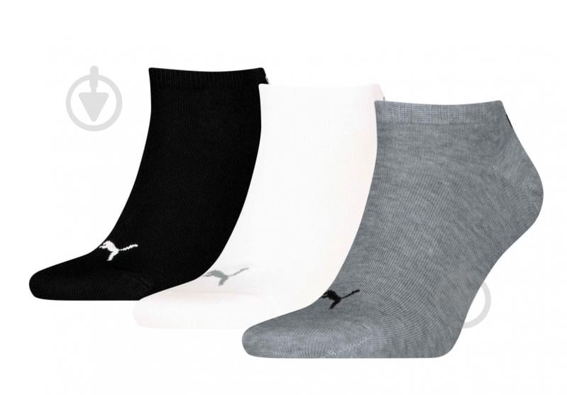 Шкарпетки Puma UNISEX SNEAKER PLAIN 3P 93862417 р.39-42 різнокольоровий 3 шт. - фото 1 Шкарпетки Puma UNISEX SNEAKER PLAIN 3P 93862417 р.39-42 різнокольоровий 3 шт. - фото 1