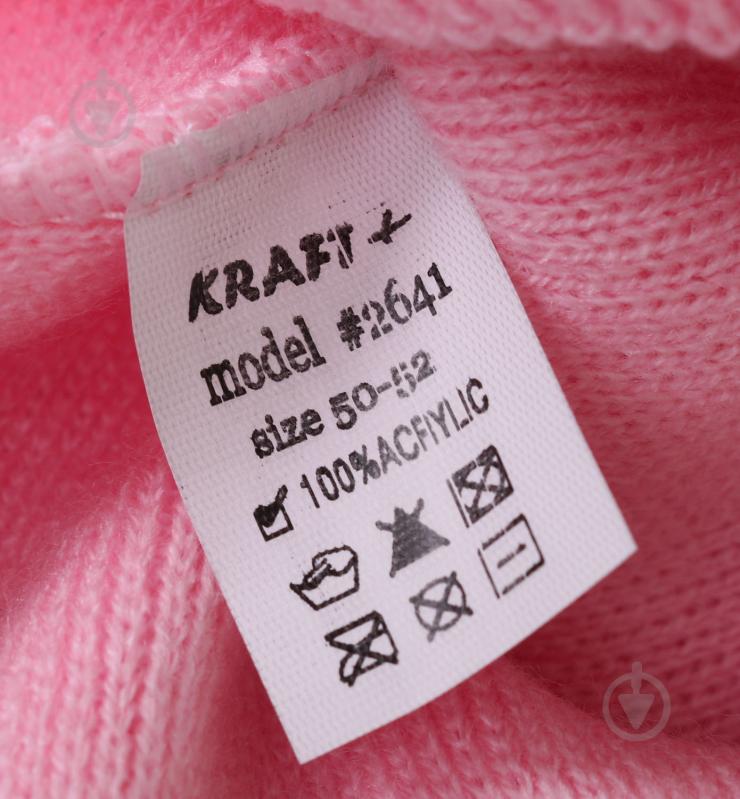 Шапочка дитяча для дівчинки Kraft+ арт. 2641 р.50 рожевий - фото 4