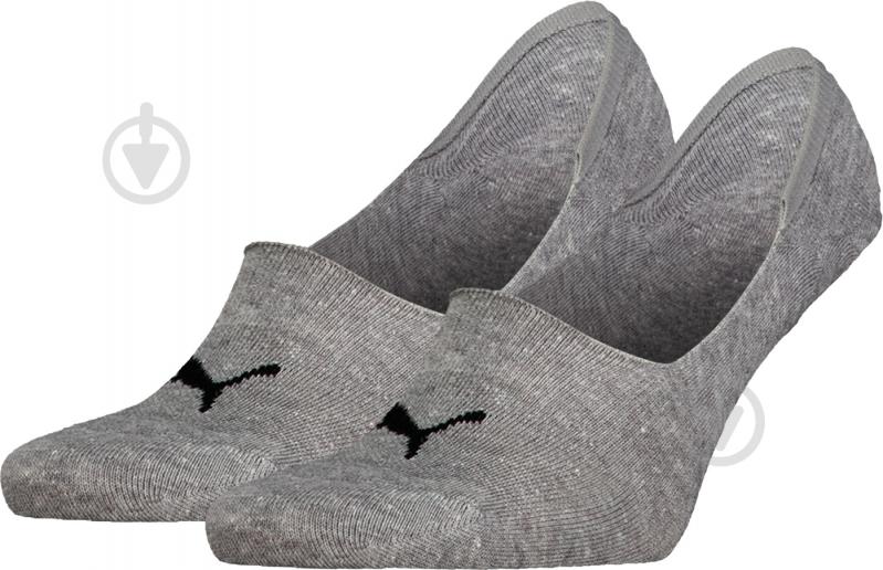 Носки Puma UNISEX MID CUT FOOTIE 2P 93839405 р.39-42 серый - фото 1
