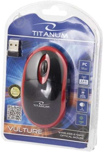 Мышь ESPERANZA Titanum TM116R black/red - фото 5