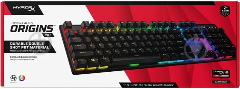 Клавіатура ігрова HyperX Alloy Origins PBT HX USB (639N3AA) black - фото 11