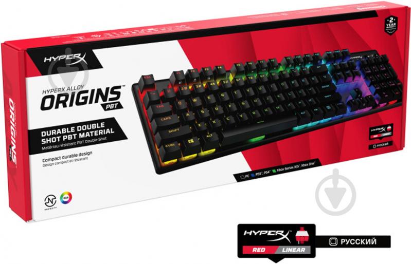 Клавіатура ігрова HyperX Alloy Origins PBT HX USB (639N3AA) black - фото 9