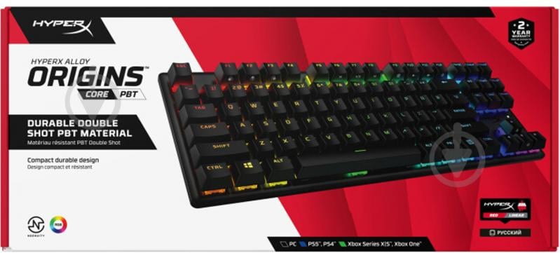 Клавиатура игровая HyperX Alloy Origins Core PBT HX USB (639N7AA) black - фото 11