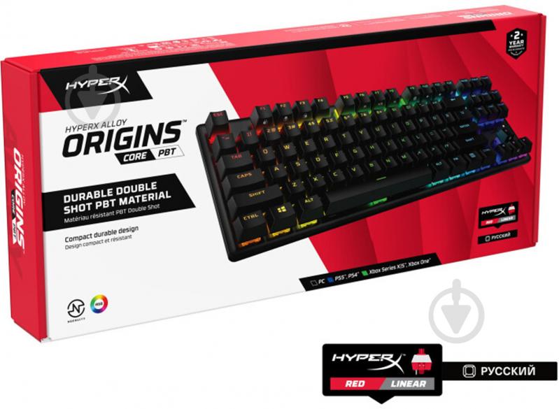 Клавиатура игровая HyperX Alloy Origins Core PBT HX USB (639N7AA) black - фото 9