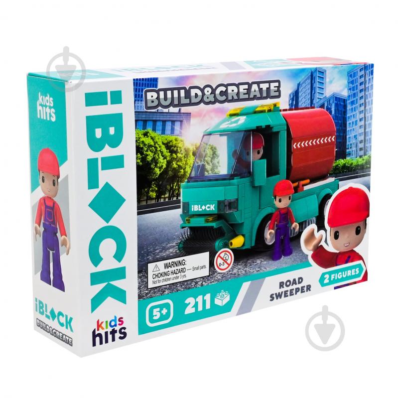 Іграшка-конструктор Shantou Kids hits IBLOCK JUNIOR Прибиральник доріг 211 дет. KH17/005/3 - фото 2