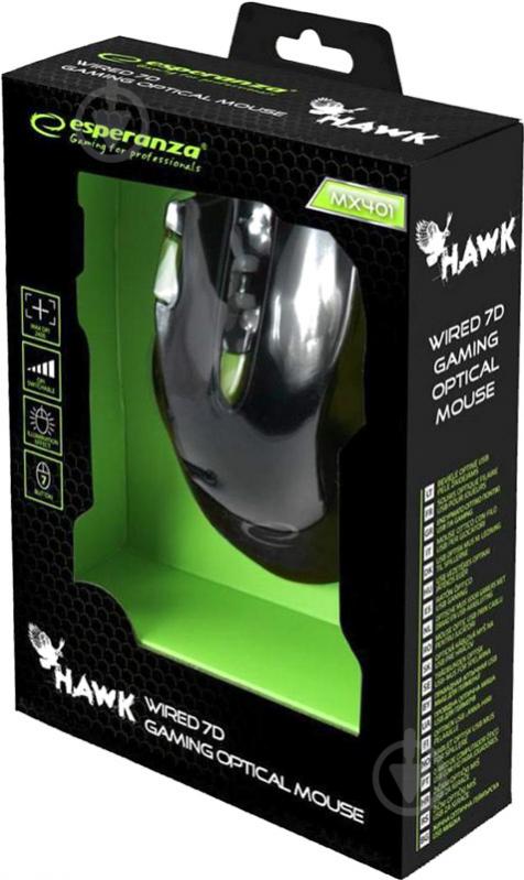 Мышь ESPERANZA MX401 Hawk (EGM401KG) black/green - фото 4