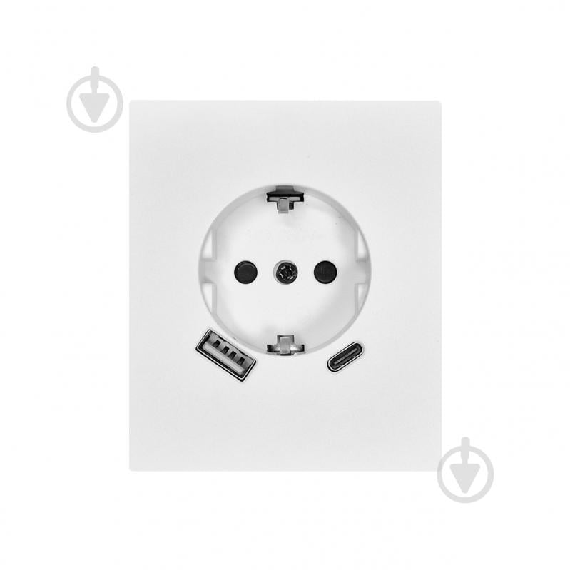 Розетка USB HausMark INO IP20 белый PS-USB+TypeC-GP-White - фото 2