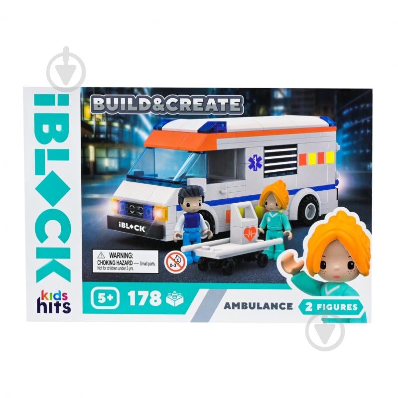 Игрушка-конструктор Shantou Kids hits IBLOCK JUNIOR Городская скорая помощь 178 дет. KH17/001/1 - фото 3