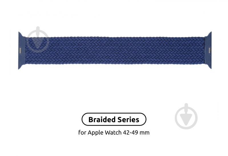 Ремешок Armorstandart Braided Solo Loop для Apple Watch 42/44/45/49mm Atlantic Blue Size 10 (172 mm) (ARM58080) atlantic blue (ARM58080) - фото 1