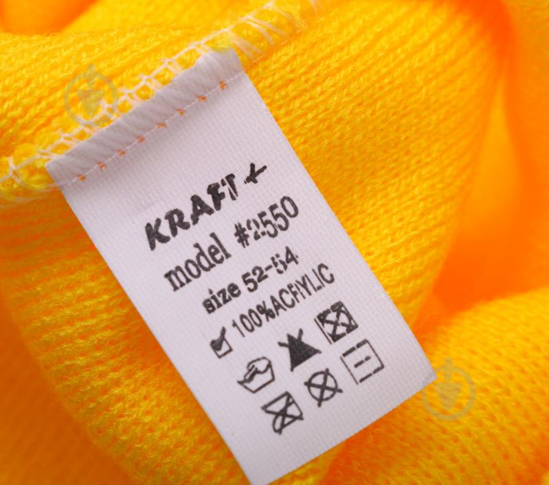 Шапочка детская для девочки Kraft+ арт. 2550 р.52-54 желтый - фото 4