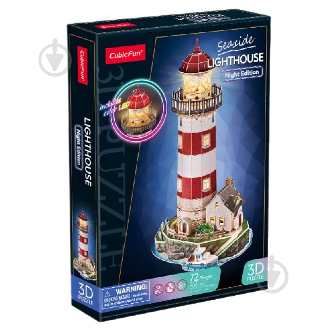 3D-пазл CubicFun Маяк з LED-підсвіткою L540h - фото 1 3D-пазл CubicFun Маяк з LED-підсвіткою L540h - фото 1