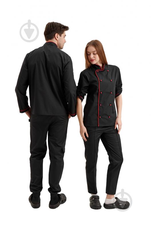 Китель повара Lux-Form Мафия р. 60 черный - фото 3