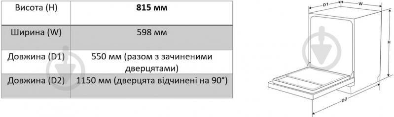 Вбудовувана посудомийна машина Interline DWI 965 DSO WA Sliding Door - фото 24