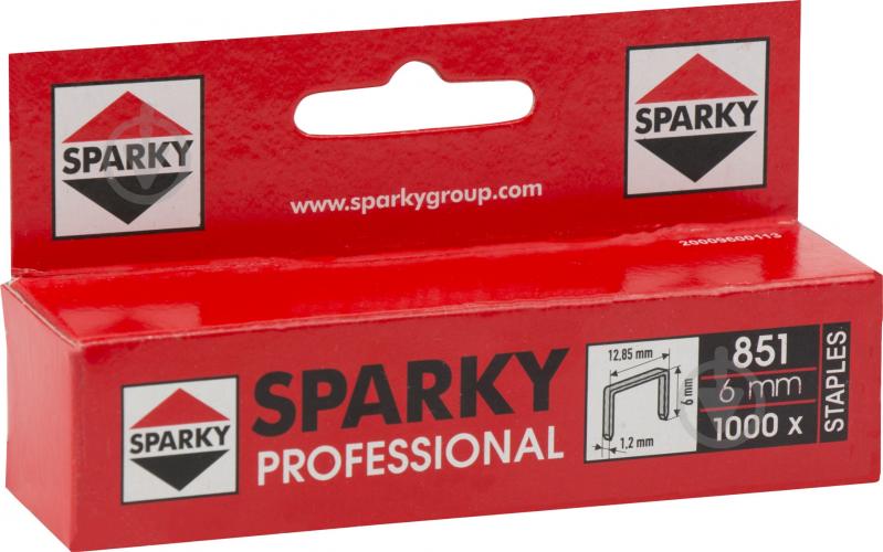 Скобы для электростеплера Sparky 6 мм тип T14 1000 шт. - фото 1