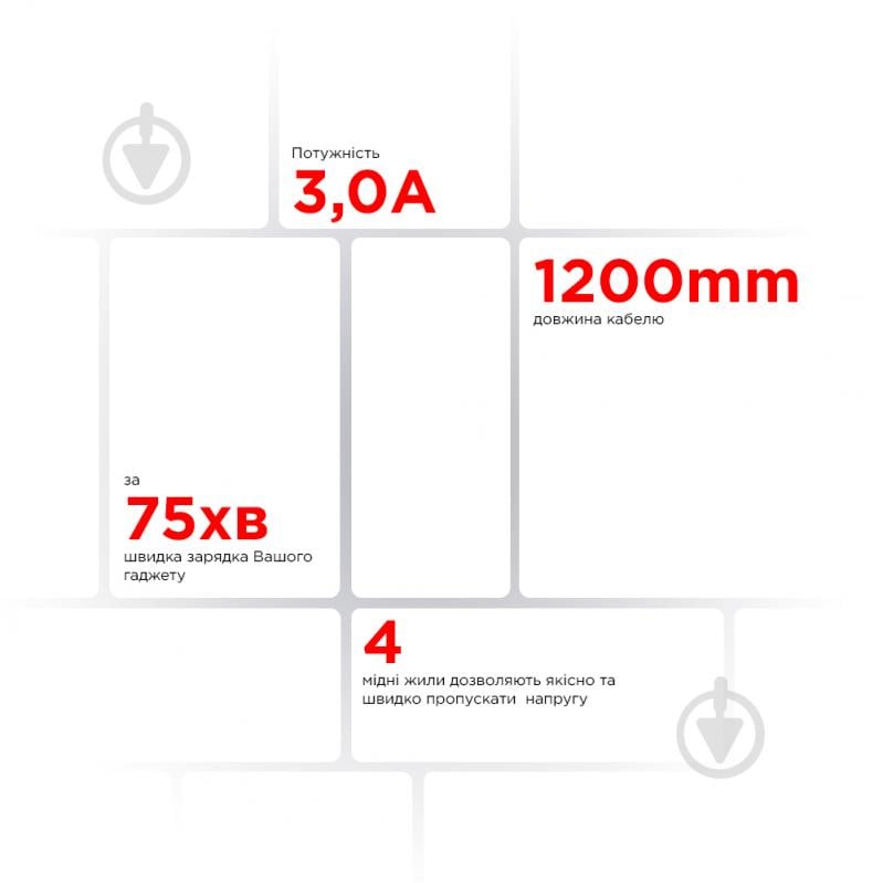 Кабель Armorstandart AR87 USB to Lightning 3A 1.2m Black (ARM64037) 1,2 м black (ARM64037) - фото 4