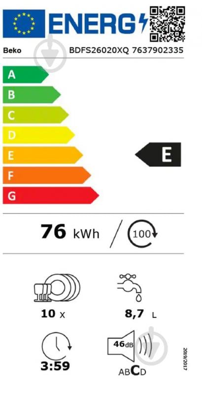 Посудомийна машина Beko BDFS26020XQ - фото 8