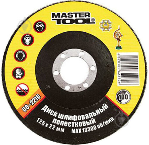 Круг пелюстковий MasterTool Т27 125 мм P100 08-2210 - фото 1