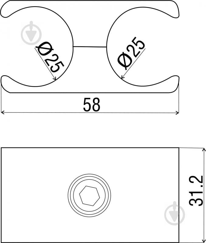 Соединение для трубы DC R-46 для трубы d25 - фото 3