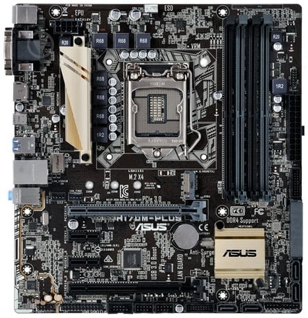 Материнська плата Asus H170M-PLUS (Socket 1151, Intel H170, mirco ATX) - фото 1