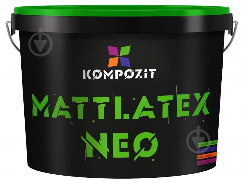 Краска интерьерная латексная Kompozit MATT LATEX NEO глубокий мат 4,2 кг - фото 1