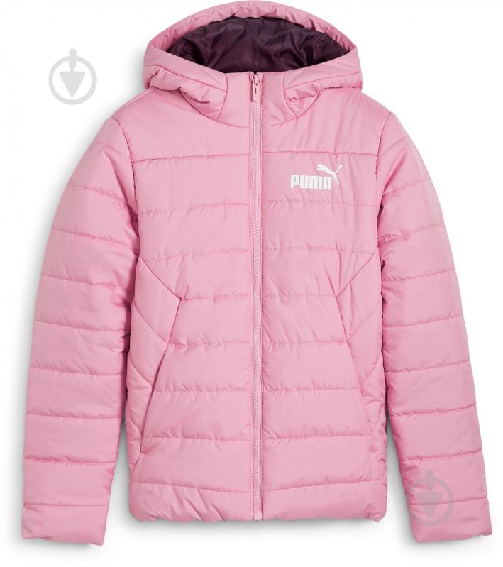 Куртка для девочек демисезонная Puma ESS HOODED PADDED JACKET 67055948 р.116 розовая - фото 1