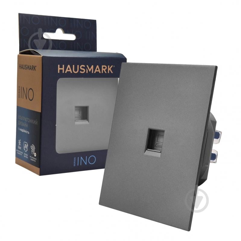 Розетка компьютерная HausMark INO IP20 серый PS-LAN-GP-Gray - фото 4
