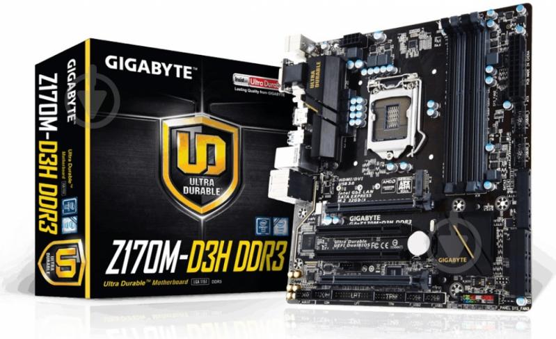 Материнская плата Gigabyte GA-Z170M-D3H DDR3 (Socket 1151, Intel Z170, mirco ATX) - фото 4