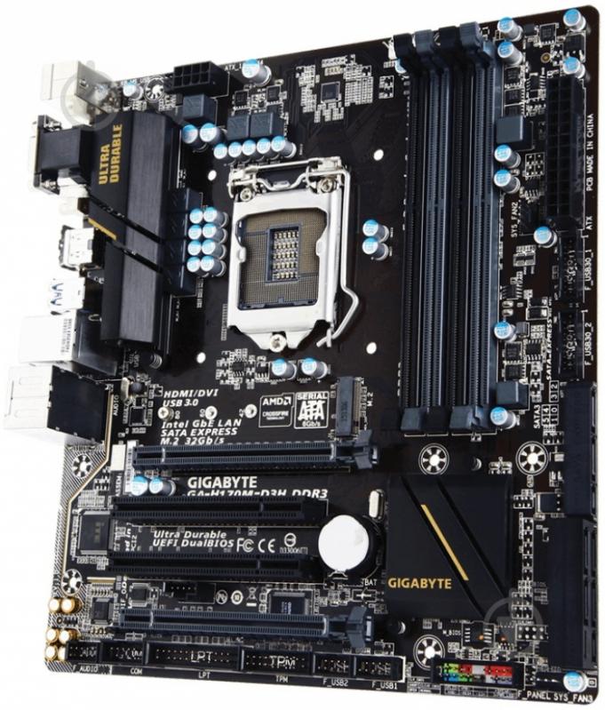 Материнська плата Gigabyte GA-H170M-D3H DDR3 (Socket 1151, Intel H170, mirco ATX) - фото 2