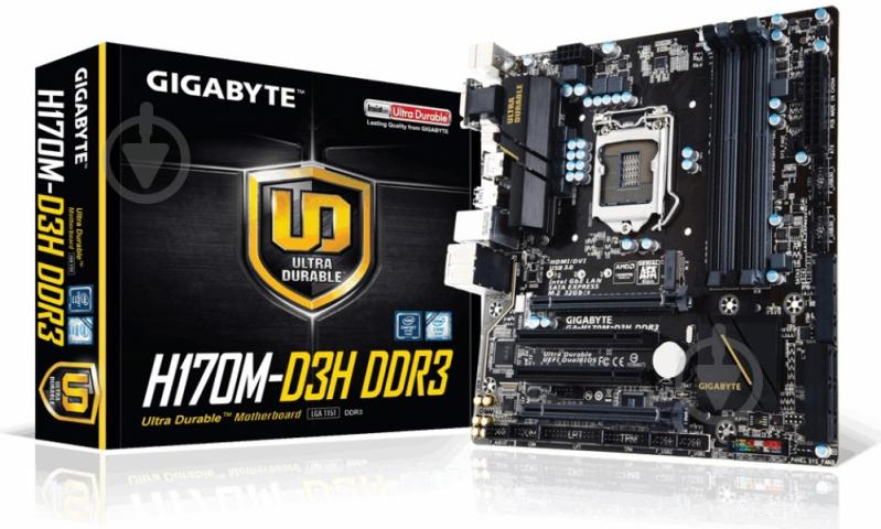 Материнська плата Gigabyte GA-H170M-D3H DDR3 (Socket 1151, Intel H170, mirco ATX) - фото 4