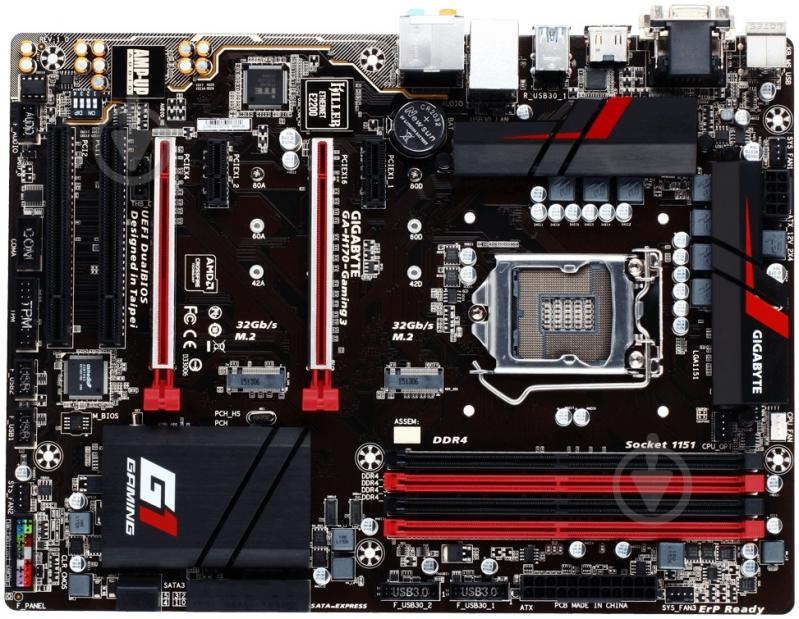 Материнская плата Gigabyte GA-H170-Gaming 3 (Socket 1151, Intel H170, ATX) - фото 1