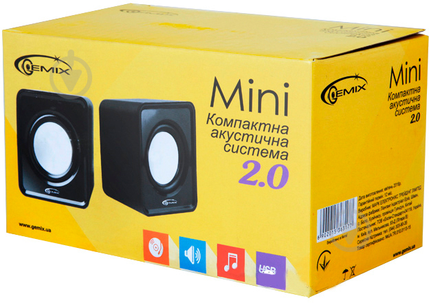 Акустическая система Gemix Mini 2.0 2.0 black - фото 4