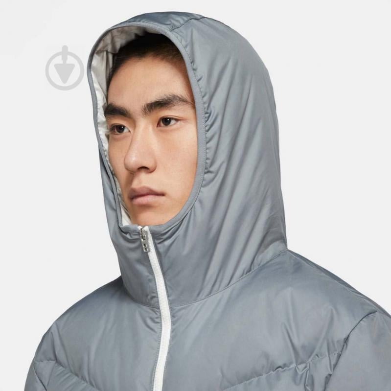 Куртка мужская Nike M NSW SF WINDRUNNER HD JKT DD6795-077 р.L светло-серая - фото 5